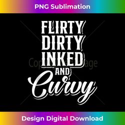 Metal Rock Flirty Dirty Inked Curvy Tank Top - Eco-Friendly Sublimation PNG Download - Tailor-Made for Sublimation Craftsmanship