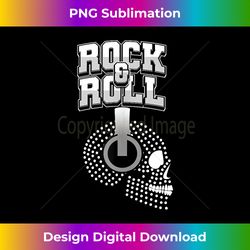 cool rock & roll music skull illustration graphic designs tank top - sublimation-optimized png file - customize with flair
