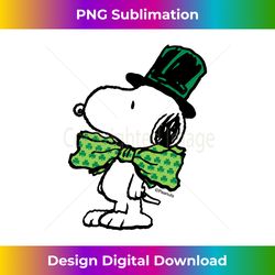 Peanuts - St.Patricks - Snoopy Bowtie Long Sleeve - Deluxe PNG Sublimation Download - Tailor-Made for Sublimation Craftsmanship