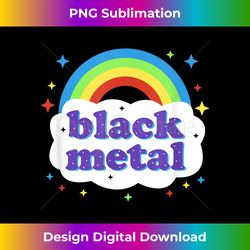 Black Death Metal Heavy Rock Music Kawaii Rainbow Aesthetic - Minimalist Sublimation Digital File - Pioneer New Aesthetic Frontiers