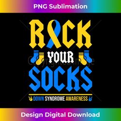 Rock Your Socks World Down Syndrome Awareness Day Ribbon T21 - Sleek Sublimation PNG Download - Animate Your Creative Concepts
