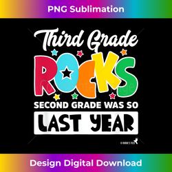 Back to School T for Kids & Teacher 3RD Grade Rocks - Sublimation-Optimized PNG File - Pioneer New Aesthetic Frontiers