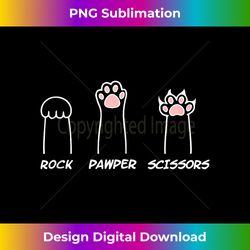Rock Pawper (Paper) Scissors Hand Game Cute Paw Funny Cat Tank Top - Innovative PNG Sublimation Design - Tailor-Made for Sublimation Craftsmanship