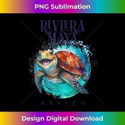 Riviera Maya Mexico Watercolor Happy Sea Turtle - Artisanal Sublimation PNG File - Spark Your Artistic Genius