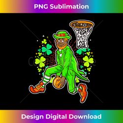 African American Black Leprechaun Basketball St Patricks Day - Deluxe PNG Sublimation Download - Striking & Memorable Impressions