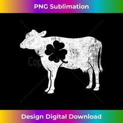 Cow St Patricks Day Lover Shamrock Boys Women Kids Men - Sleek Sublimation PNG Download - Craft with Boldness and Assurance