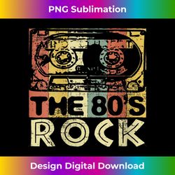 Womens The 1980s Rock! Fun Gift Tape Cassette Design V-Neck - Sophisticated PNG Sublimation File - Lively and Captivating Visuals