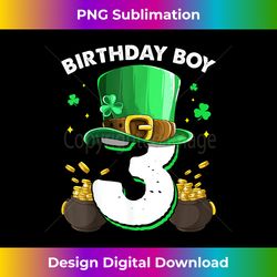 St Patricks Day 3rd Birthday Boy 3 Years Old Boys Kids - Bohemian Sublimation Digital Download - Spark Your Artistic Genius
