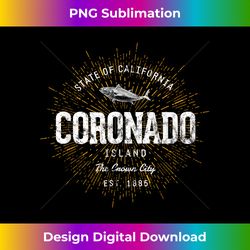 Retro Style Vintage Coronado - Minimalist Sublimation Digital File - Rapidly Innovate Your Artistic Vision