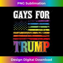 Gays For Trump LGBT Pride Gay Rainbow Flag Vote Republican Tank Top - Sleek Sublimation PNG Download - Pioneer New Aesthetic Frontiers