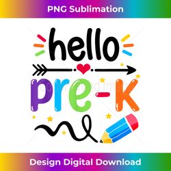 Hello Pre-K Team PreK Back to School Teacher Girls Boys Kids - Artisanal Sublimation PNG File - Immerse in Creativity with Every Design