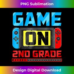 Video Game On 2nd Grade Gamer Back To School First Day Boys - Urban Sublimation PNG Design - Elevate Your Style with Intricate Details