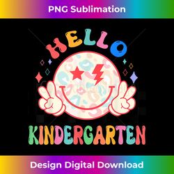 Hello Kindergarten Back To School Groovy Teacher Student Kid - Contemporary PNG Sublimation Design - Spark Your Artistic Genius
