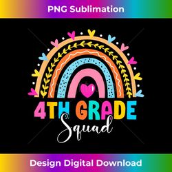 4th Grade Squad Back To School Rainbow Teachers Fourth Grade - Classic Sublimation PNG File - Chic, Bold, and Uncompromising