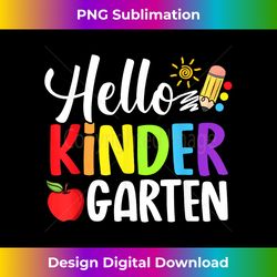 Hello Kindergarten Team Kindergarten Back to School Teacher - Bespoke Sublimation Digital File - Customize with Flair
