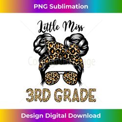 Hello 3rd Grade Messy Hair Bun Girl Back To School First Day - Sublimation-Optimized PNG File - Reimagine Your Sublimation Pieces