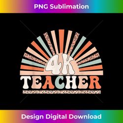 Retro 4k Teacher Kindergarten Back to School Pre-K Teacher - Vibrant Sublimation Digital Download - Access the Spectrum of Sublimation Artistry