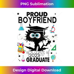 Proud Boyfriend of a Class of 2023 Graduate Funny Black Cat - Deluxe PNG Sublimation Download - Craft with Boldness and Assurance