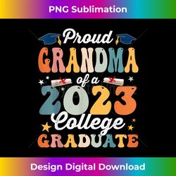 Groovy Proud Grandma of a 2023 College Graduate Party - Sophisticated PNG Sublimation File - Elevate Your Style with Intricate Details