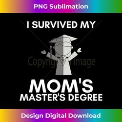 I Survived My Mom's Master's Degree Happy Senior Class - Futuristic PNG Sublimation File - Customize with Flair
