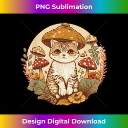 cottagecore aesthetic cat with mushroom hat mushroom cat - crafted sublimation digital download - striking & memorable impressions