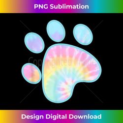 Pastel Tie Dye Paw Print Rainbow Colors Cat or Dog - Classic Sublimation PNG File - Spark Your Artistic Genius