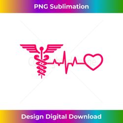 RN LVN Nurse Heartbeat Medicine Cool Nursing Graduate Gift - Classic Sublimation PNG File - Striking & Memorable Impressions