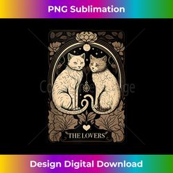 Mystic Cat Tarot Card, Lovers Tarot Card Cat, Cat Lover Tank Top - Minimalist Sublimation Digital File - Crafted for Sublimation Excellence