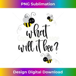 what will it bee gender reveal he or she boy girl tee - urban sublimation png design - customize with flair