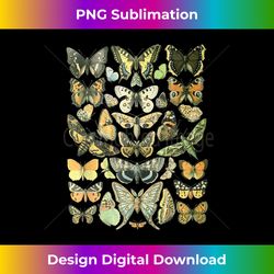 Vintage Inspired Butterfly Botanical Chart - Urban Sublimation PNG Design - Pioneer New Aesthetic Frontiers