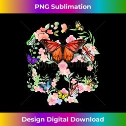 colorful peace symbol butterfly gift - butterflies - futuristic png sublimation file - immerse in creativity with every design