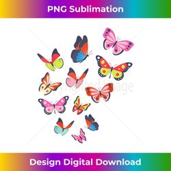 Cute Colorful Butterflies Gift Idea Men Woman Kids - Urban Sublimation PNG Design - Immerse in Creativity with Every Design