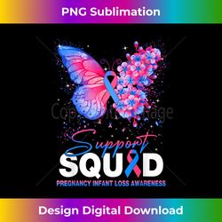Pregnancy Infant Loss Awareness Support Squad Butterfly - Sleek Sublimation PNG Download - Enhance Your Art with a Dash of Spice