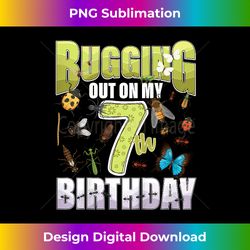 Kids 7 Year old Insect Lovers Bugging Out On My 7th Birthday Bug - Urban Sublimation PNG Design - Animate Your Creative Concepts