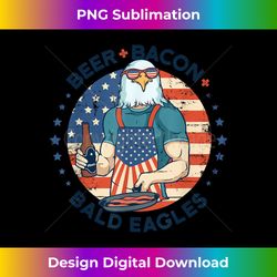Funny Beer Bacon Bald Eagles Patriotic 4th of July - Urban Sublimation PNG Design - Channel Your Creative Rebel