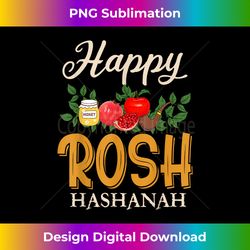 Happy Rosh Hashanah Holiday Jewish New Year Shofar And Honey - Classic Sublimation PNG File - Chic, Bold, and Uncompromising