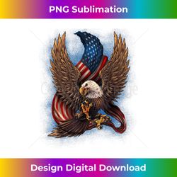 Patriotic American Design With Eagle And Flag Black or Blue - Eco-Friendly Sublimation PNG Download - Infuse Everyday with a Celebratory Spirit