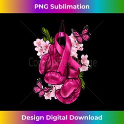 warrior breast cancer awareness pink boxing gloves butterfly v-neck - minimalist sublimation digital file - elevate your style with intricate details