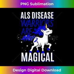 ALS Disease Magical Unicorn Neurodegenerative Disorder Blue - Luxe Sublimation PNG Download - Channel Your Creative Rebel
