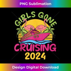 Cute Girls Gone Cruising 2024 Besties Trip Cruise Vacation Tank Top - Futuristic PNG Sublimation File - Striking & Memorable Impressions