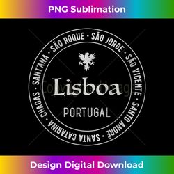 Lisbon Portugal Seven Hills Lisboa Mediterranean Travelers - Sleek Sublimation PNG Download - Lively and Captivating Visuals