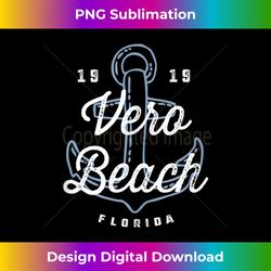Vero Beach Florida - Cool Coastal Nautical Anchor Tank Top 1 - Artisanal Sublimation PNG File - Channel Your Creative Rebel