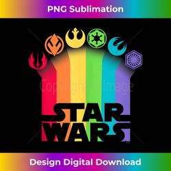 Star Wars Logo with Pride Icons Tank Top 1 - Luxe Sublimation PNG Download - Challenge Creative Boundaries