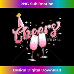 Happy New Year 2024 New Year Eve Party 2023 Christmas Pink Long Sleeve - Classic Sublimation PNG File - Enhance Your Art with a Dash of Spice