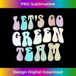 Retro LET'S GO GREEN TEAM War Game 60's Summer Camp Matching - Eco-Friendly Sublimation PNG Download - Striking & Memorable Impressions