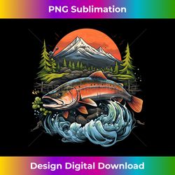 fishing graphic salmon outdoors fish - eco-friendly sublimation png download - striking & memorable impressions