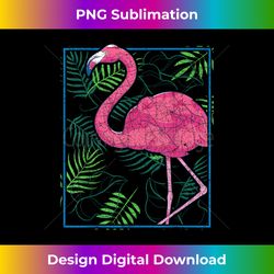 Flamingo Exotic Coconut Palm Leaves Bird Tropical Summer - Minimalist Sublimation Digital File - Crafted for Sublimation Excellence
