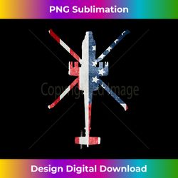 AH-64 Apache American Flag Military Gunship - Artisanal Sublimation PNG File - Animate Your Creative Concepts