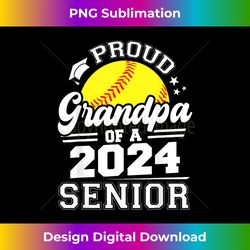 Proud Grandpa Of A 2024 Senior Graduate Softball Grad - Classic Sublimation PNG File - Infuse Everyday with a Celebratory Spirit
