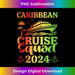 Caribbean Cruise 2024 Family Friends Group Vacation Matching Tank Top - Innovative PNG Sublimation Design - Ideal for Imaginative Endeavors